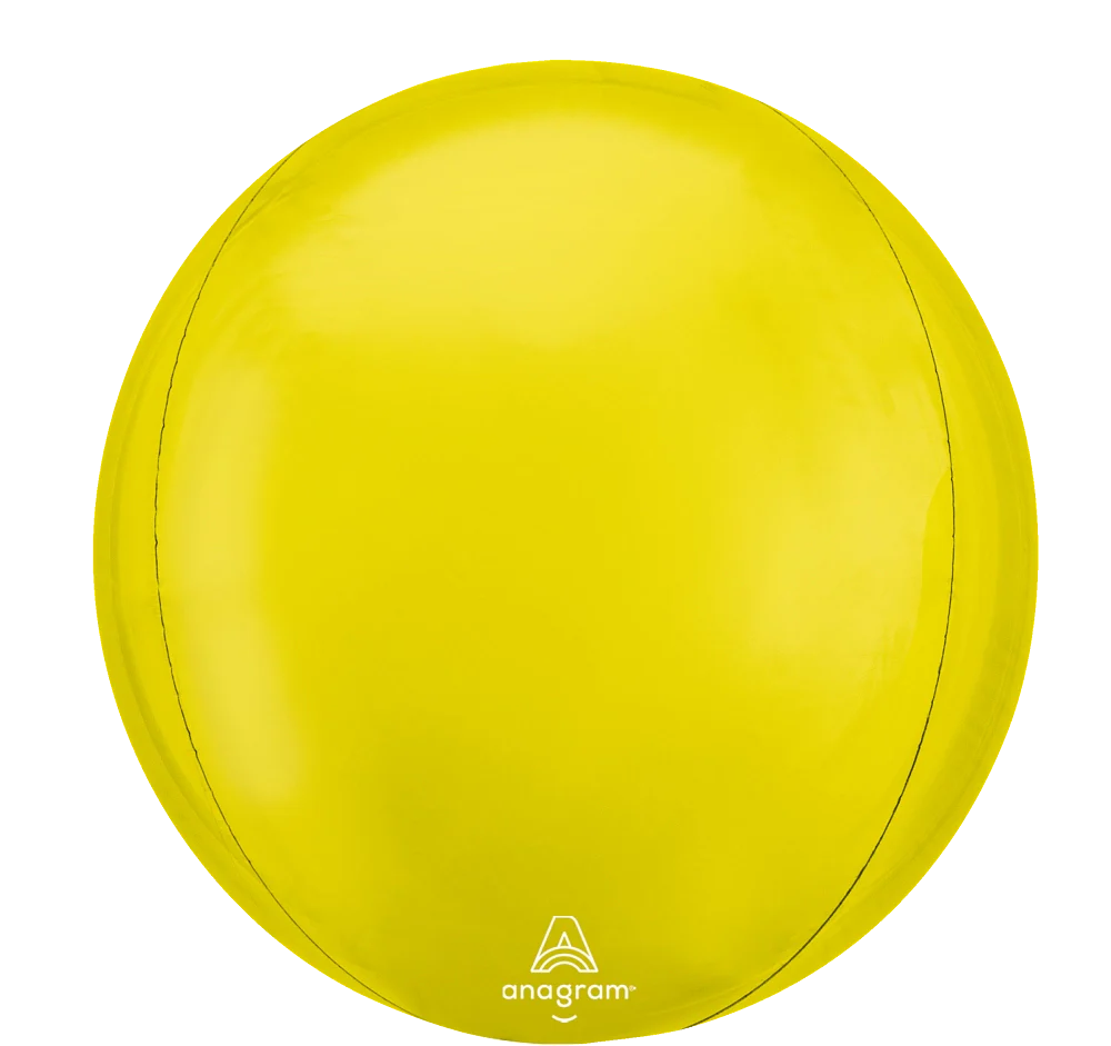 16 Inches Jumbo Orbz Vibrant Yellow Foil Balloon