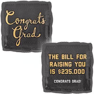 18" Congrats Grad Bill is Due Mylar Balloon