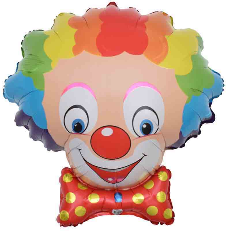 31" Clown With Wig Foil Balloon