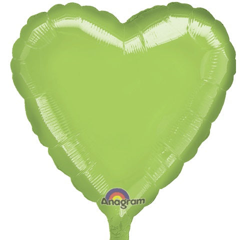 18" Anagram Brand Lime Green Heart Balloon