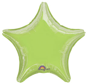 18" Lime Green Star Anagram Brand Balloon