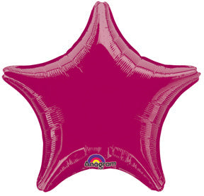 18" Burgundy Star Anagram Brand Balloon