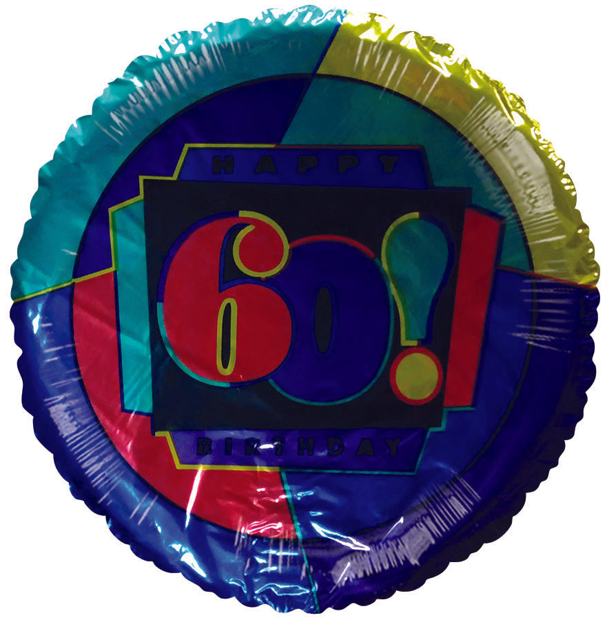 18" Happy 60th Birthday Balloon