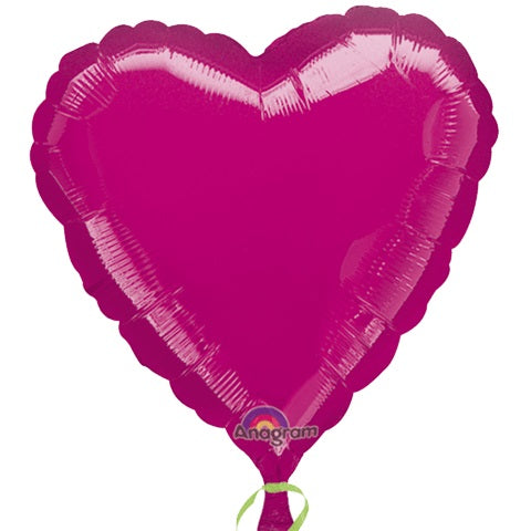 18" Fuschia Heart Anagram Brand Balloon
