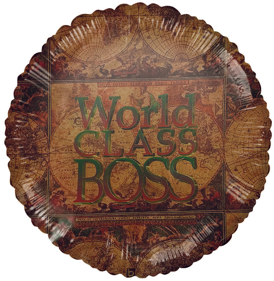 World's Class Boss World Map Boss' Day Airfill Only Balloon