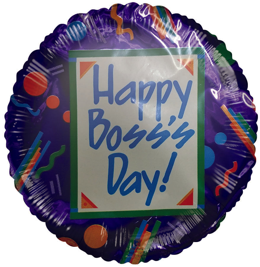 Happy Boss' Day Purple Celebration Airfill Only Balloon
