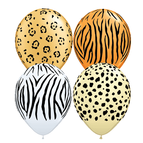 11" Jungle Assortment Latex Balloons (50 Count)