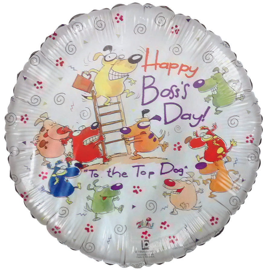 Happy Boss' Day "To the top Dog" Airfill Only Balloon