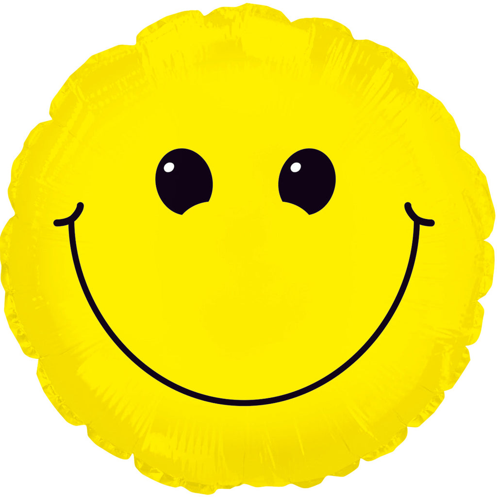31" Solid Yellow Smiley Face Balloon