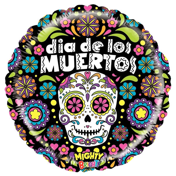 21" Mighty Bright Balloon Mighty Dia de los Muertos (Spanish)