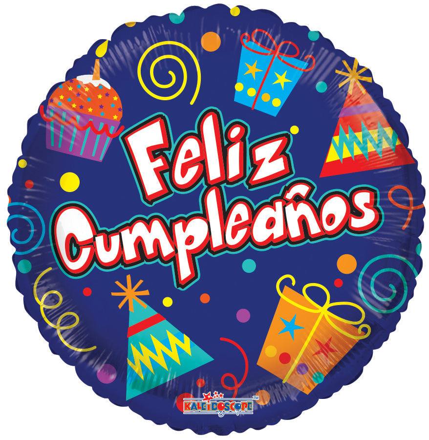 18" Feliz Cumpleaños Party Elements Balloon (Spanish)