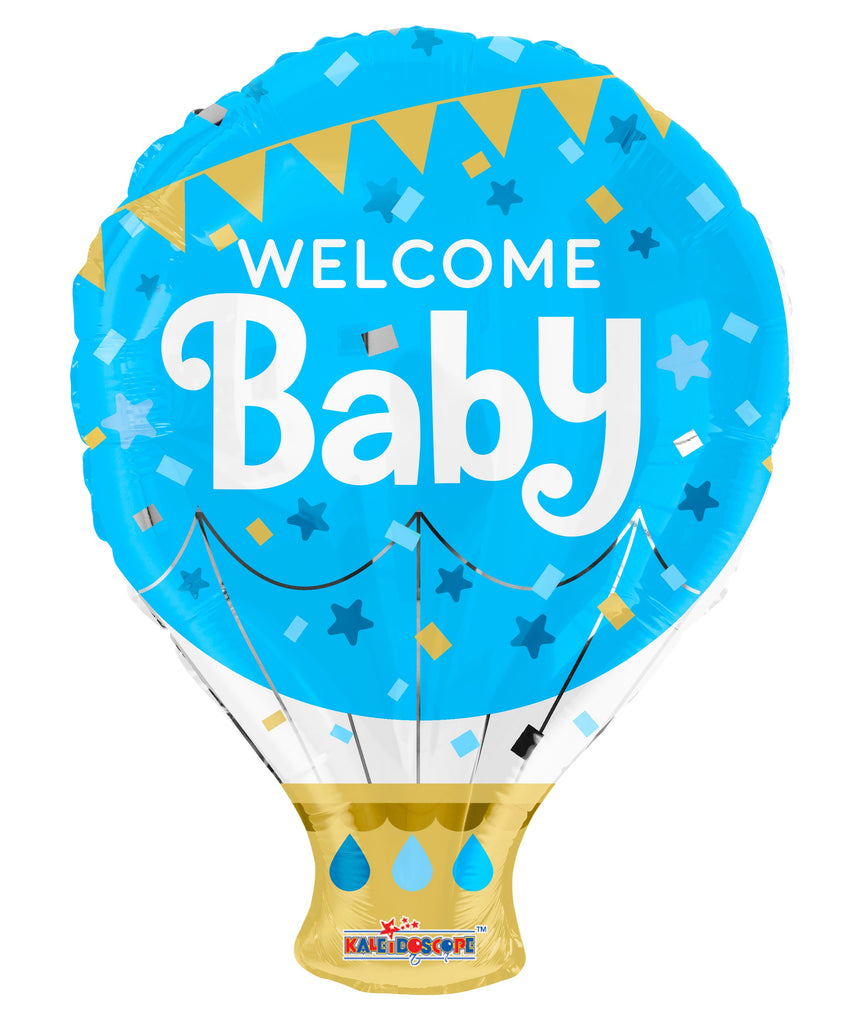 18" Shape Welcome Baby Blue Shape Balloon