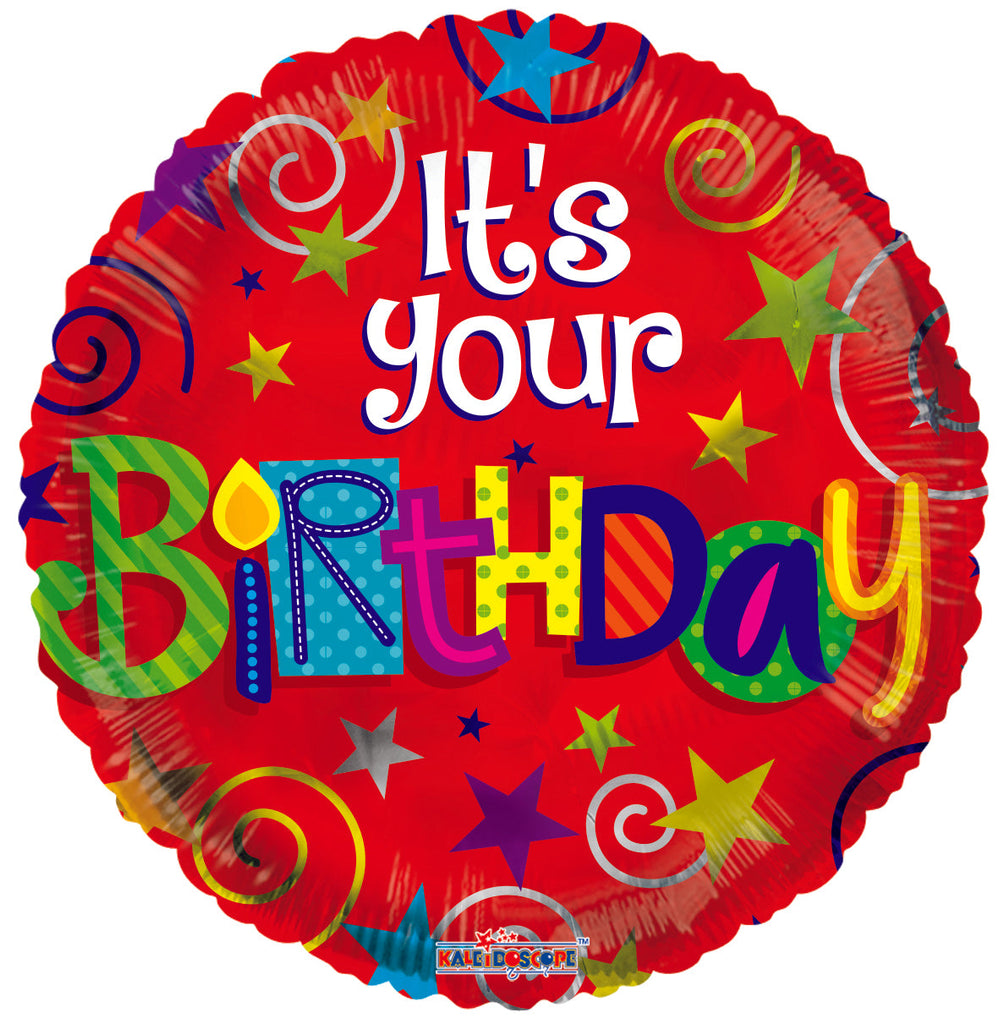 18" It's You Birthday Red Foil Balloon