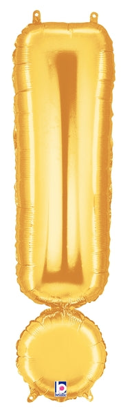 40" Megaloon Foil Balloon Exclamation Point ( ! ) Gold
