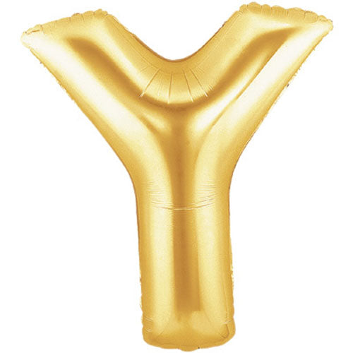 40" Megaloon Large Letter Balloon Y Gold