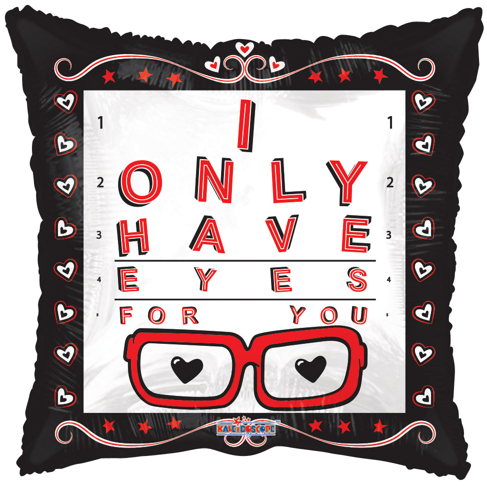 18" I Only Have Eyes For You Foil Balloon