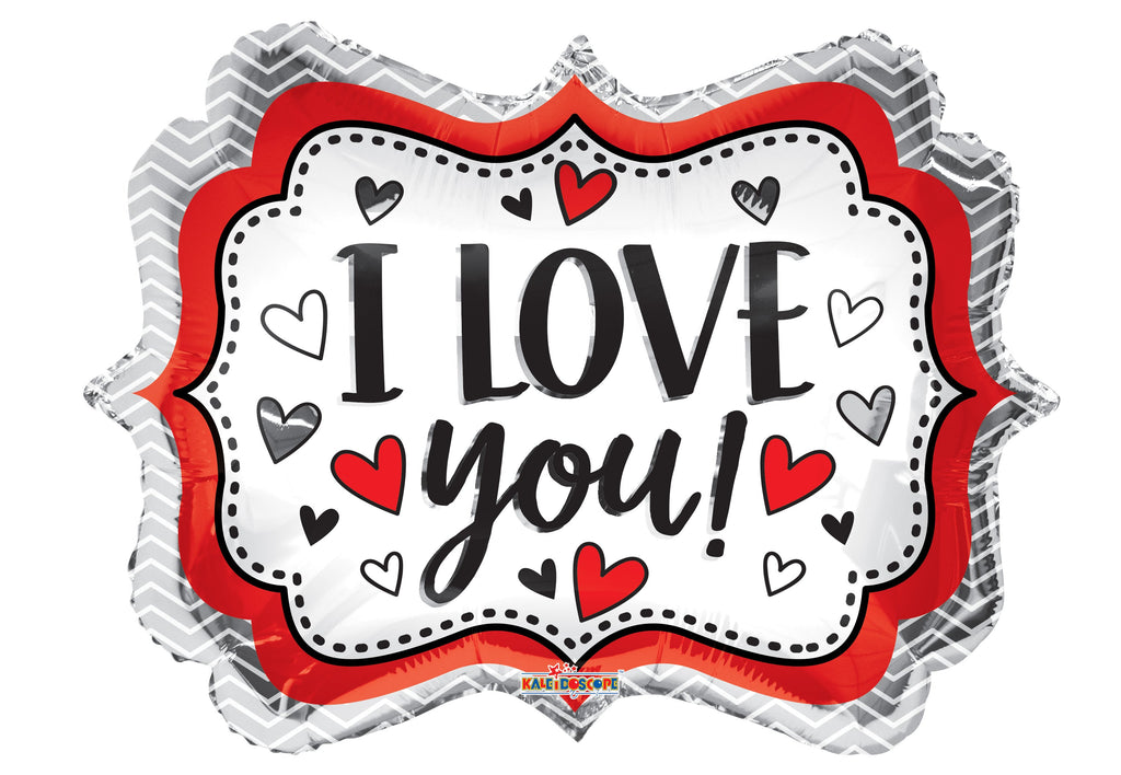 14" Airfill Only I Love You Marquee Foil Balloon