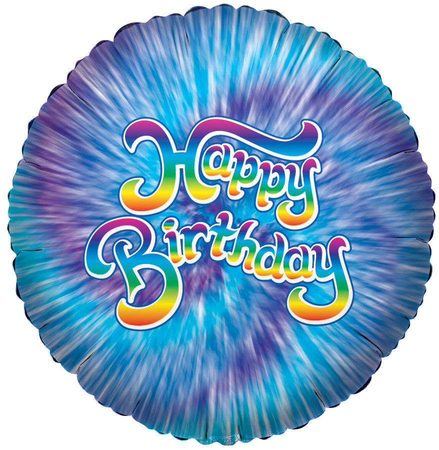 18" Birthday In Blue Balloon