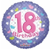 18" Happy 18th Birthday Party Balloon