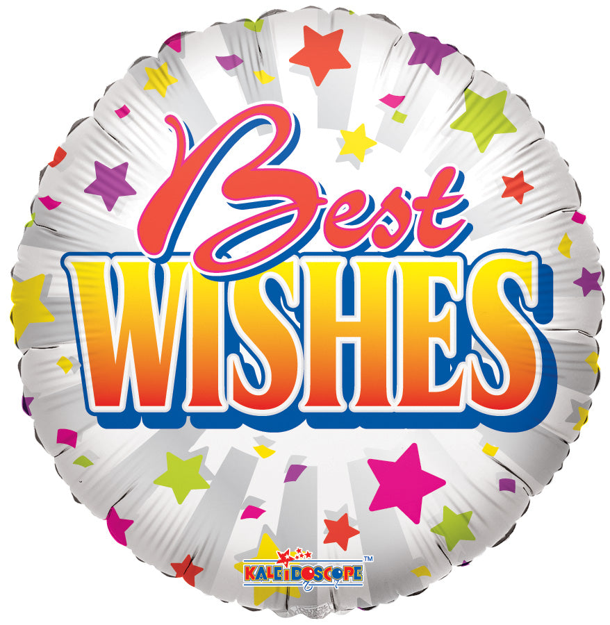18" Best Wishes Stars Balloon