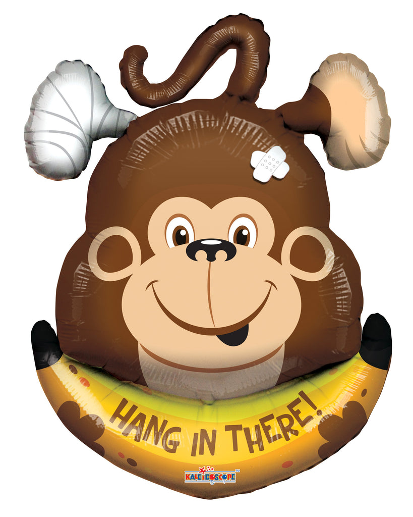 28" Hang In There Monkey Shape Balloon
