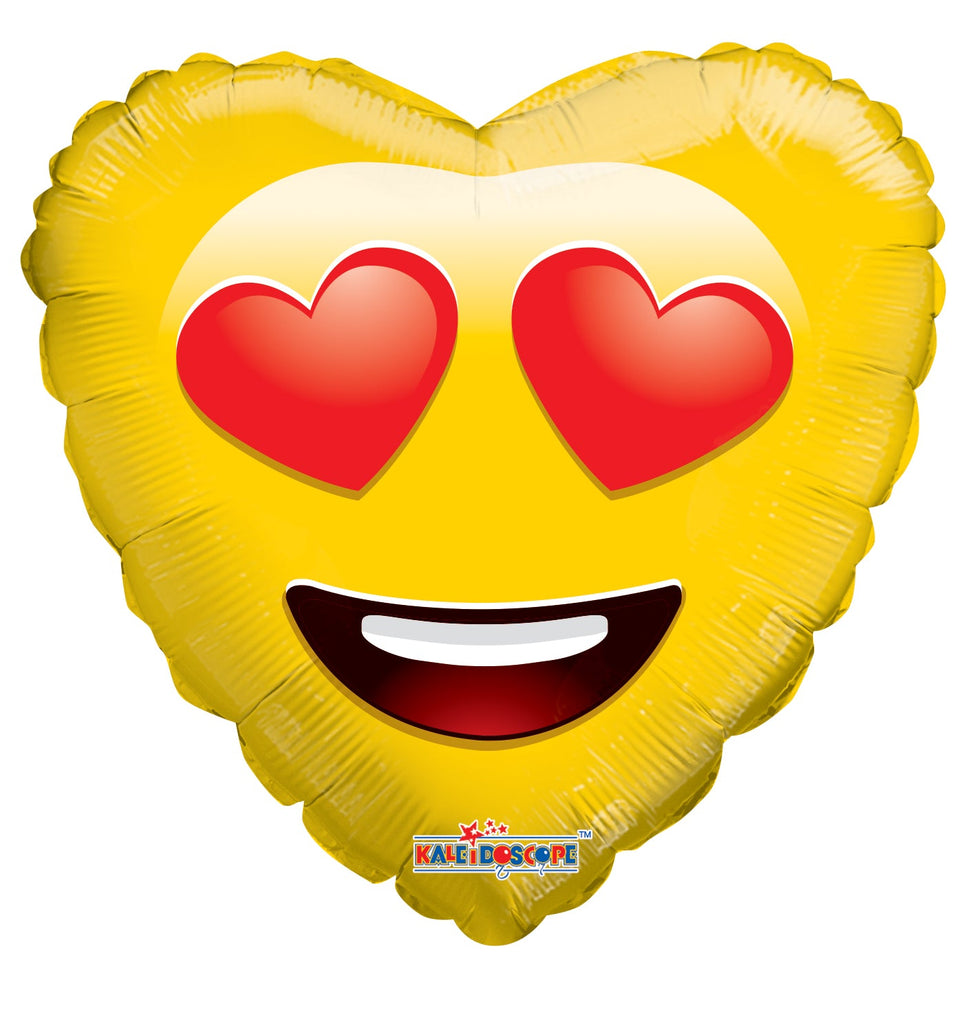 18" Smiley In Love Balloon