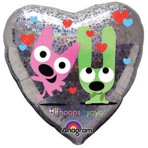 18" hoops&yoyo Holographic Balloon