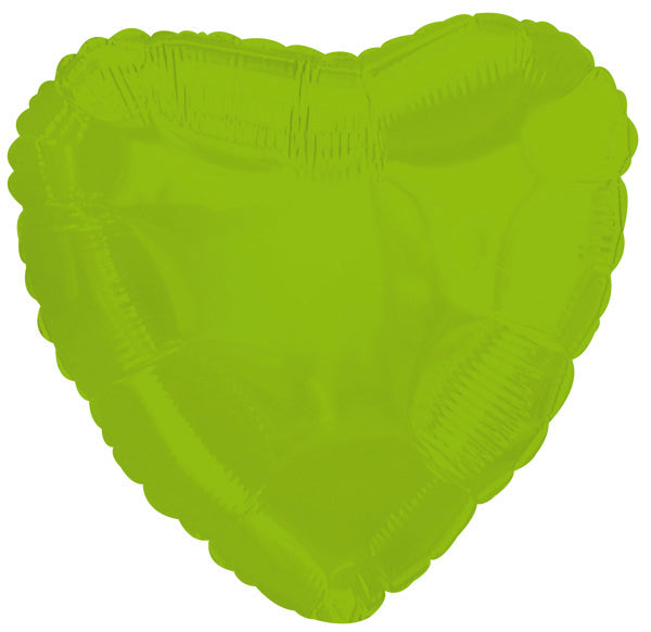 18" CTI Brand Lime Green Heart Balloon