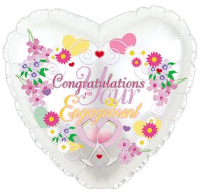 18" Congratulations on You're Engagement Balloon