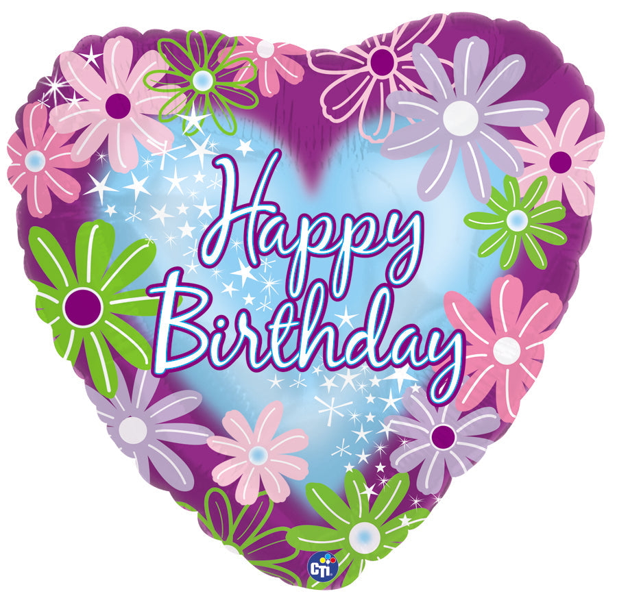 18 " Happy Birthday Twinkle Stars Balloon