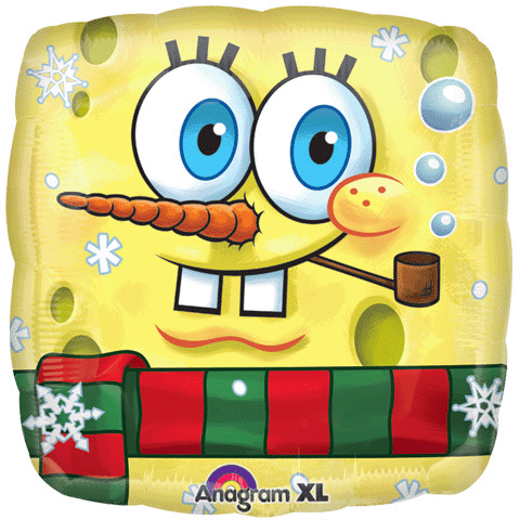 18" SpongeBob Snowman Balloon