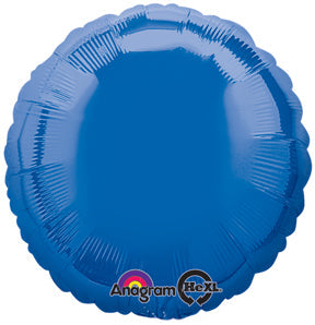 18" Dark Blue Decorator Circle Anagram Brand Balloon