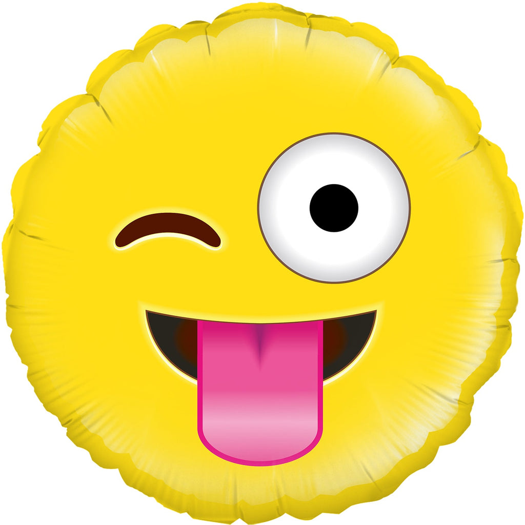 18" Crazy Emoji Oaktree Foil Balloon