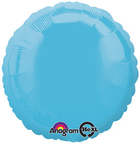 18" Caribbean Blue Decorator Circle Anagram Brand Balloon