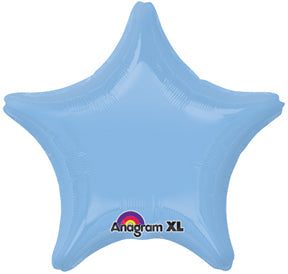 18" Pastel Blue Decorator Star Anagram Brand Balloon