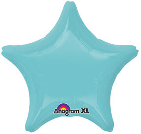 18" Robins Egg Blue Decorator Star Anagram Brand Balloon