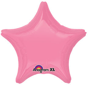 18" Bright Bubble Gum Pink Decorator Star Anagram Brand Balloon