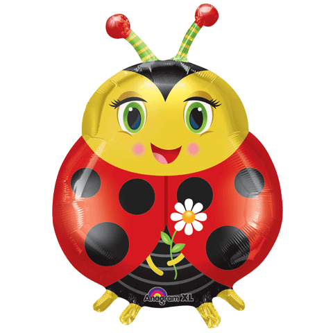 27" Cute Ladybug SuperShape Mylar Balloon