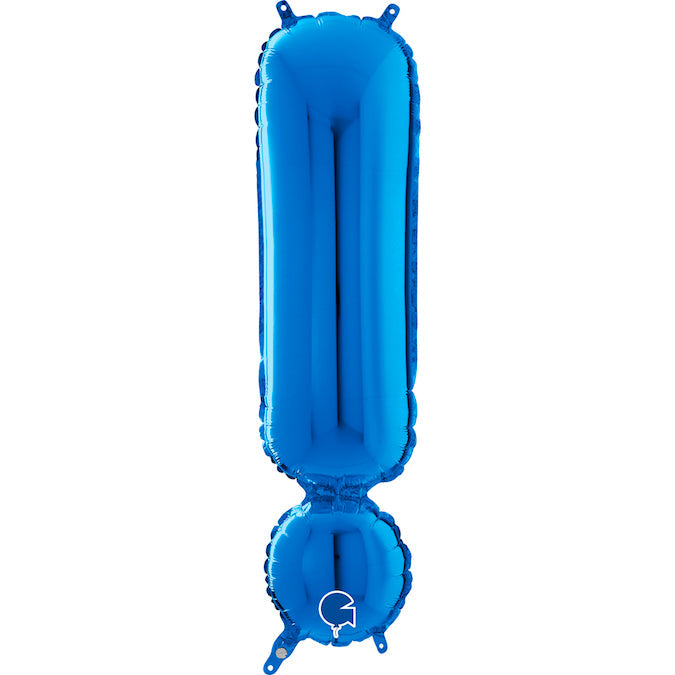 26" Symbol Exclamation Point Blue Foil Balloon