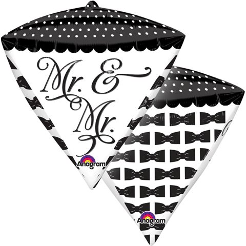 15" x 17" Mr & Mr Sophistication Diamondz Balloon