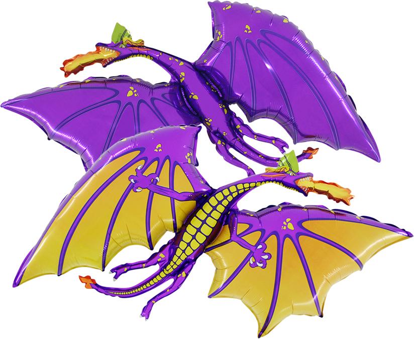 36" Purple Dragon Balloon