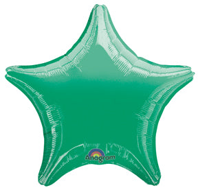 18" Green Star Anagram Brand Balloon