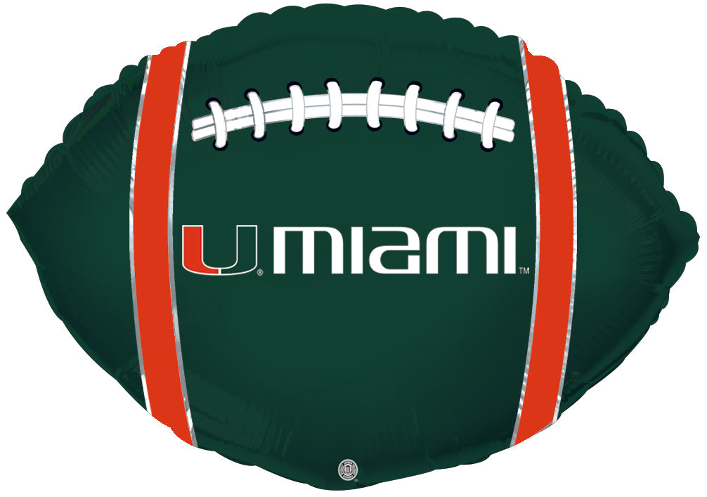 21" University Of Miami Collegiate Football Balloon