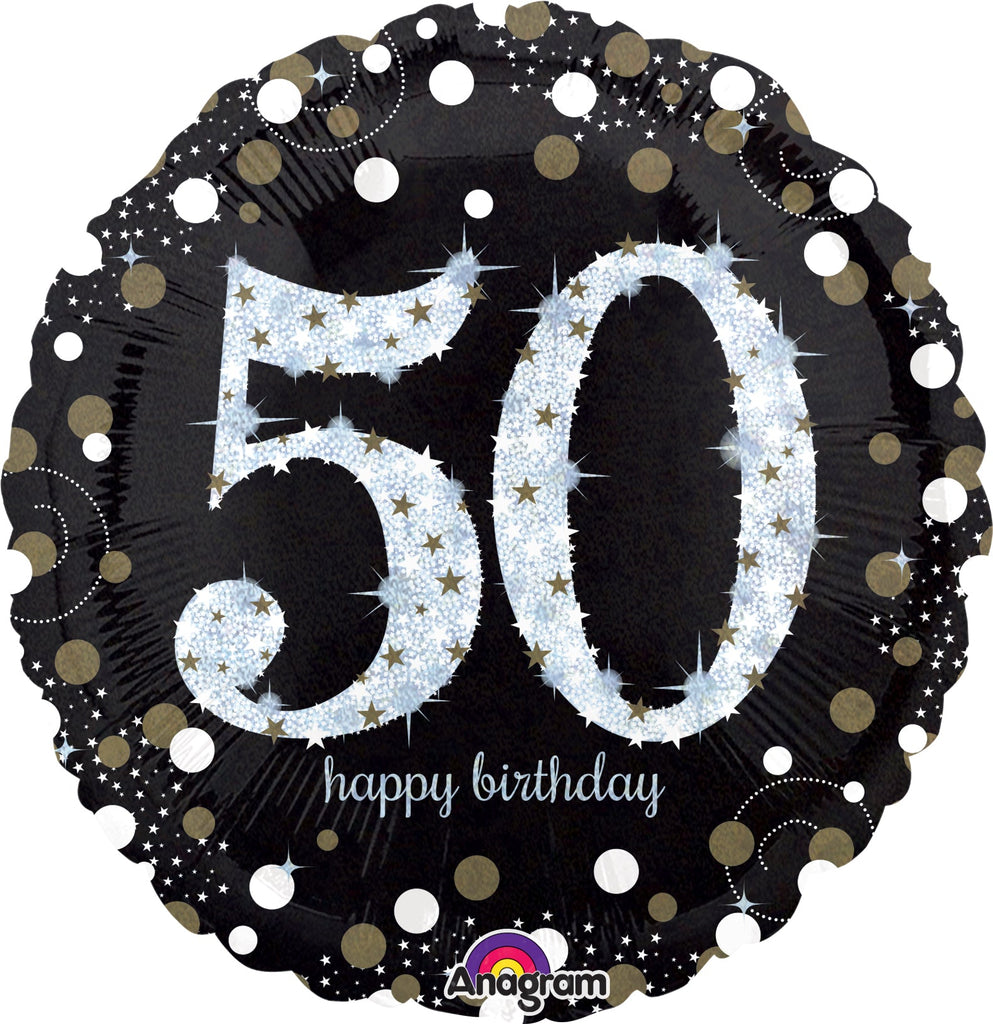 18" Sparkling Birthday 50 Balloon