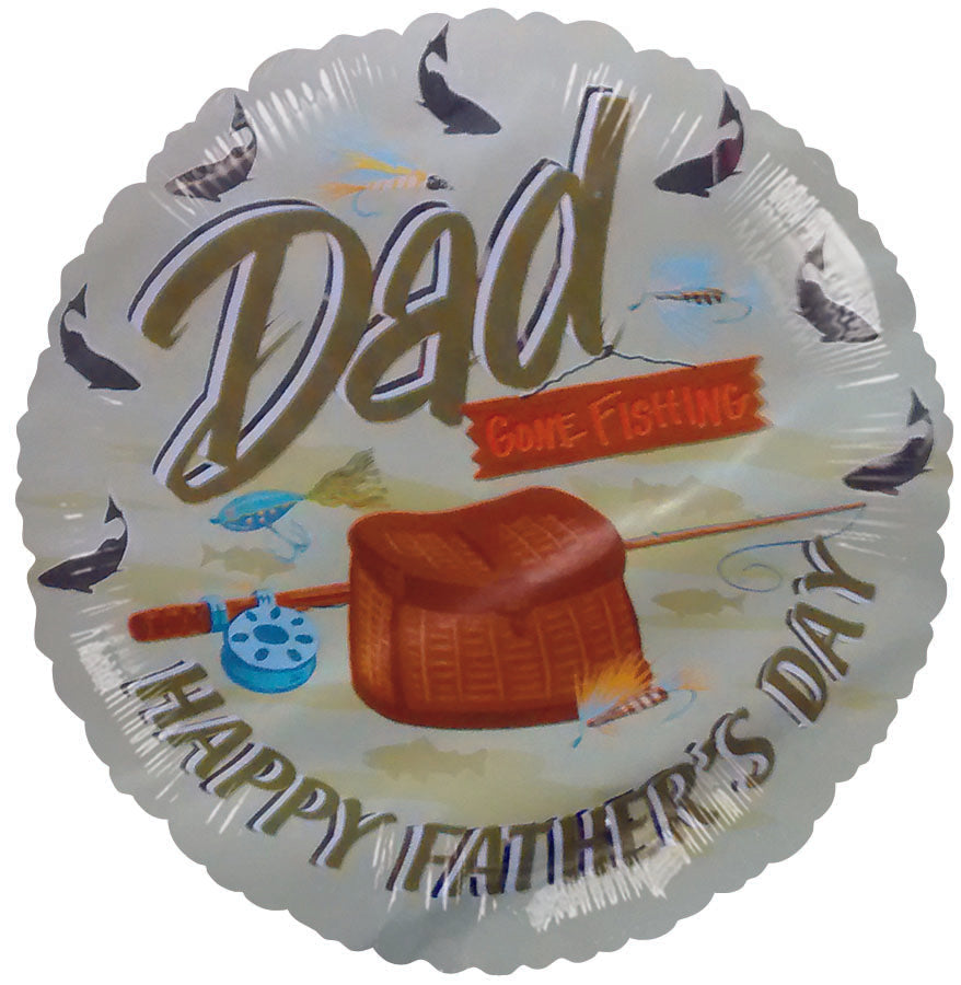 9 Airfill Only Dad Gone Fishing Fathers Day Balloon – Bargain