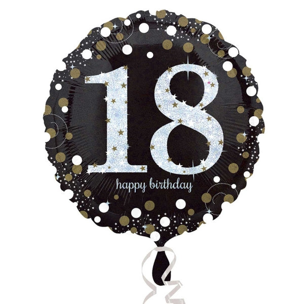 18" Sparkling Birthday 18 Balloon