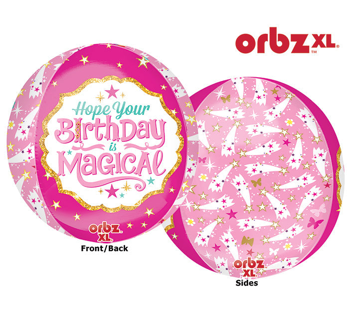 16" Orbz Jumbo Magical Birthday Balloon Packaged