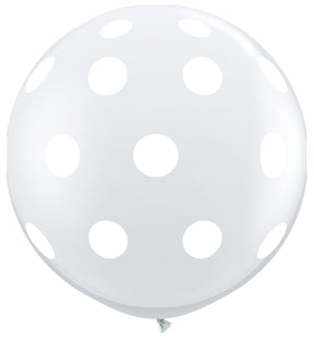 36" Big Polka Dots Diamond Clear (2 Count) Latex Balloons