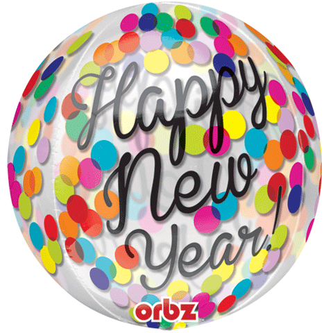 16" Confetti New Year Balloon