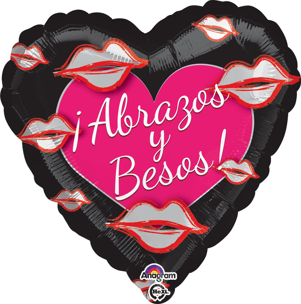 18" Abrazos y Besos Balloon (Spanish)